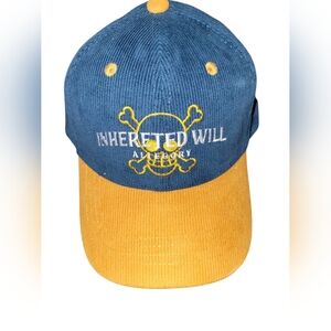 Allegory" INHERENT WILL" Blue And Gold Corduroy Snap Back